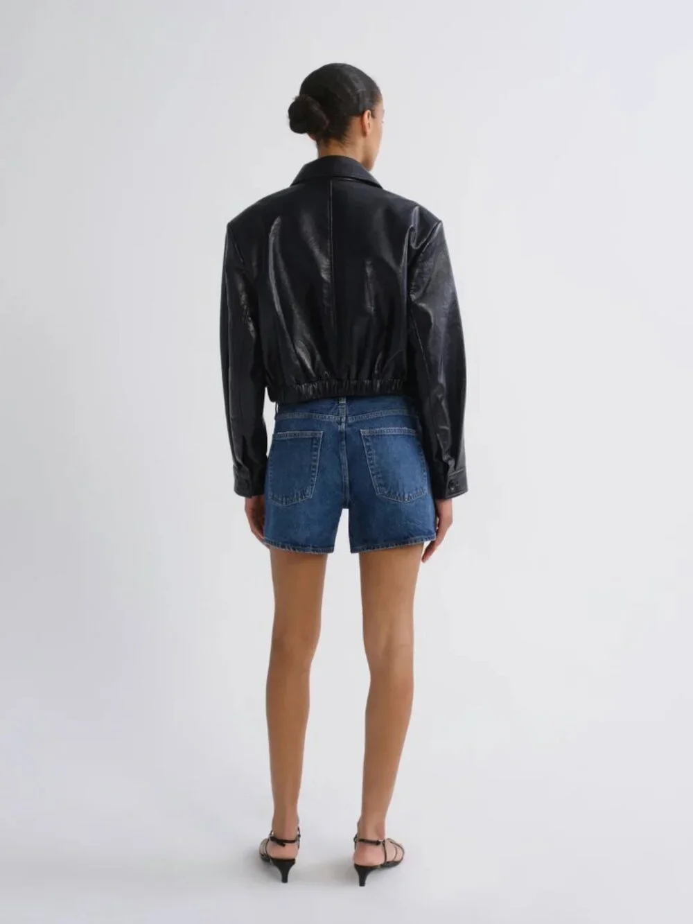AGOLDE Parker Long Denim Shorts — Color: Enamour, Size 31